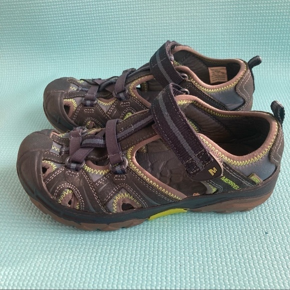 Merrell Hydro Hiker Sandals Boy's Size 3 US Navy/Green - MC53375. - Picture 3 of 8